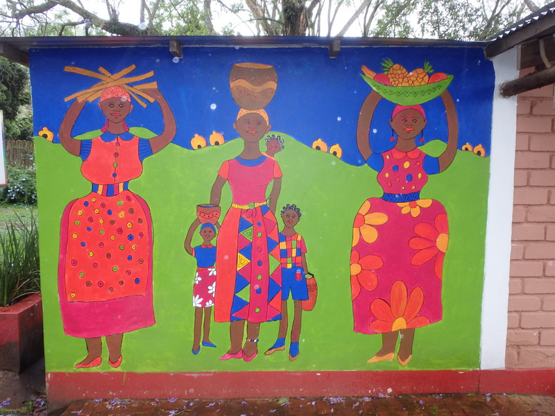 Wall Art at the uSutu Forest roadsidee stop.